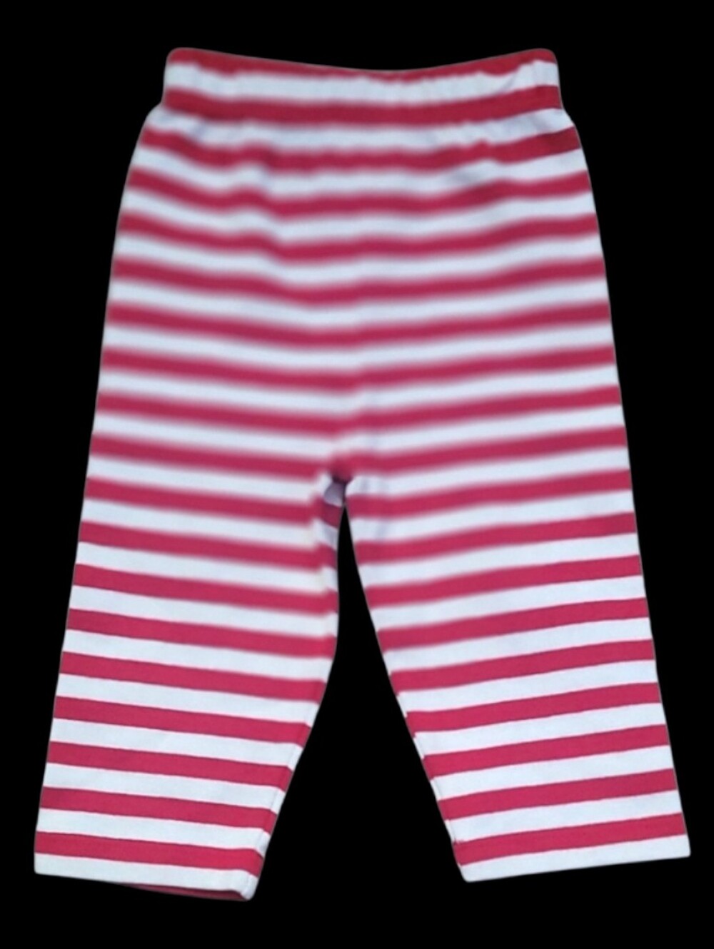Luigi Kids Girl's by Acvisa Red & White Stripe Knit Jersey Leggings